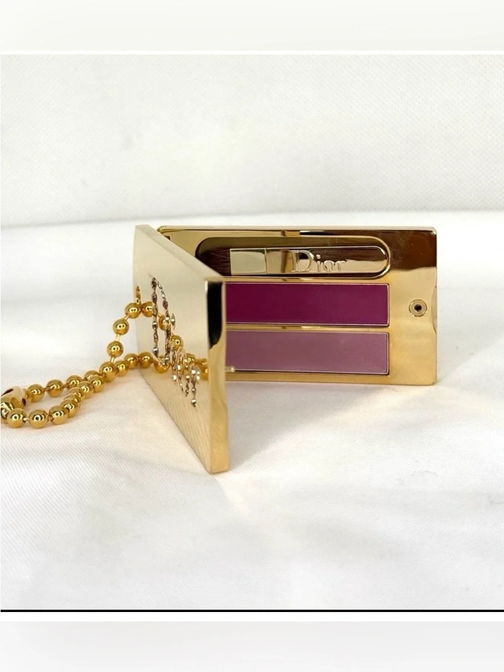 DIOR Sparkling Duo 370 Happy Few Limited Edition Gold Luggage Tag